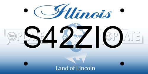 S42ZIO Illinois License Plate