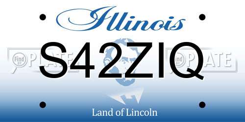 S42ZIQ Illinois License Plate