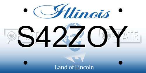 S42ZOY Illinois License Plate
