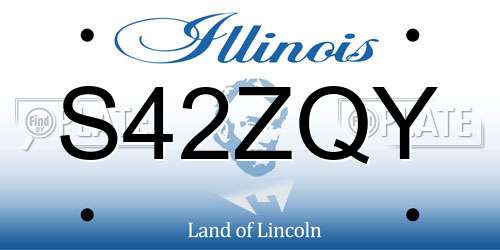 S42ZQY Illinois License Plate