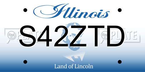 S42ZTD Illinois License Plate