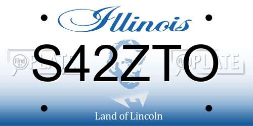 S42ZTO Illinois License Plate