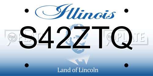 S42ZTQ Illinois License Plate