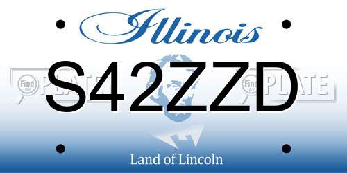 S42ZZD Illinois License Plate