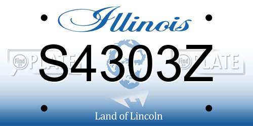 S4303Z Illinois License Plate