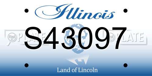 S43097 Illinois License Plate