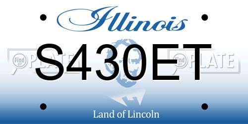 S430ET Illinois License Plate
