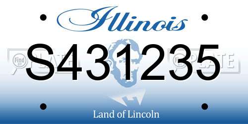 S431235 Illinois License Plate