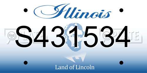 S431534 Illinois License Plate