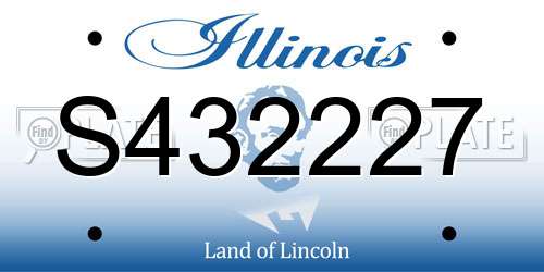 S432227 Illinois License Plate