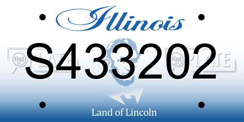 S433202 Illinois License Plate