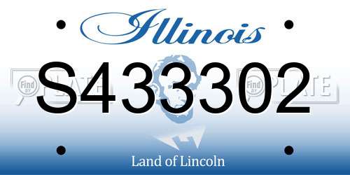 S433302 Illinois License Plate