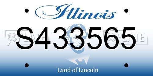 S433565 Illinois License Plate