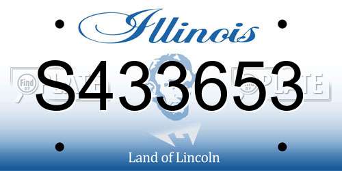 S433653 Illinois License Plate