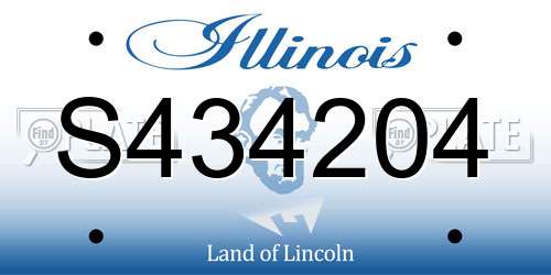 S434204 Illinois License Plate