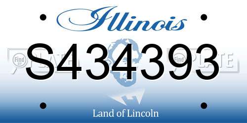 S434393 Illinois License Plate