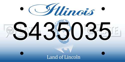 S435035 Illinois License Plate