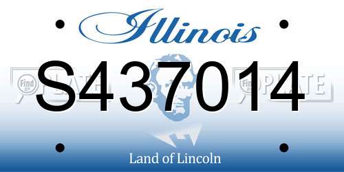 S437014 Illinois License Plate