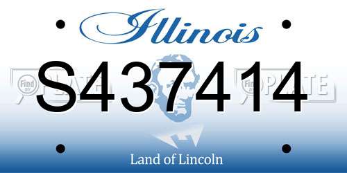 S437414 Illinois License Plate