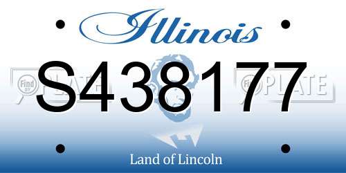 S438177 Illinois License Plate