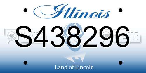S438296 Illinois License Plate