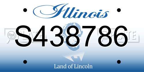 S438786 Illinois License Plate