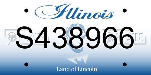 S438966 Illinois License Plate