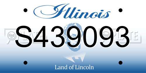 S439093 Illinois License Plate