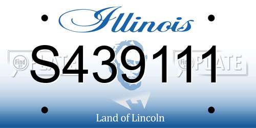 S439111 Illinois License Plate