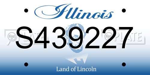 S439227 Illinois License Plate