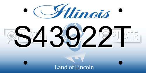 S43922T Illinois License Plate