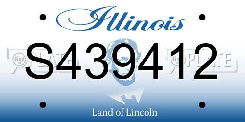 S439412 Illinois License Plate