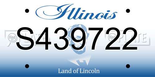 S439722 Illinois License Plate