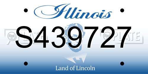 S439727 Illinois License Plate