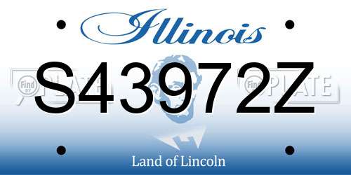 S43972Z Illinois License Plate