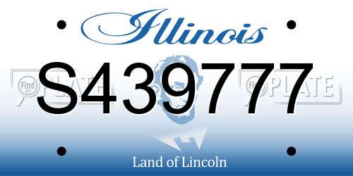 S439777 Illinois License Plate