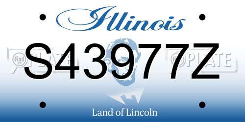 S43977Z Illinois License Plate