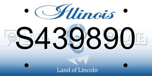 S439890 Illinois License Plate