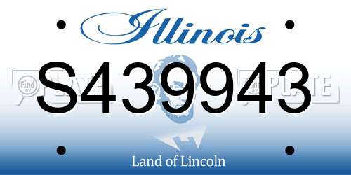 S439943 Illinois License Plate