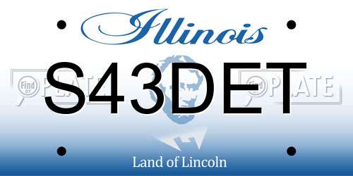 S43DET Illinois License Plate