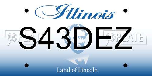 S43DEZ Illinois License Plate