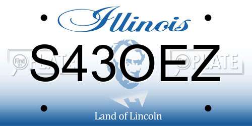 S43OEZ Illinois License Plate