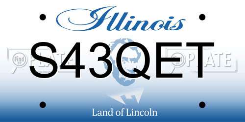 S43QET Illinois License Plate