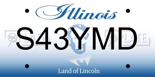 S43YMD Illinois License Plate
