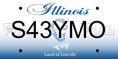 S43YMO Illinois License Plate
