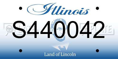 S440042 Illinois License Plate