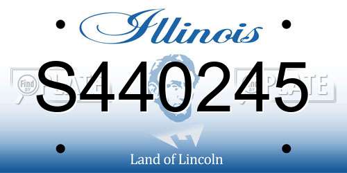 S440245 Illinois License Plate