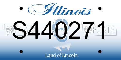 S440271 Illinois License Plate