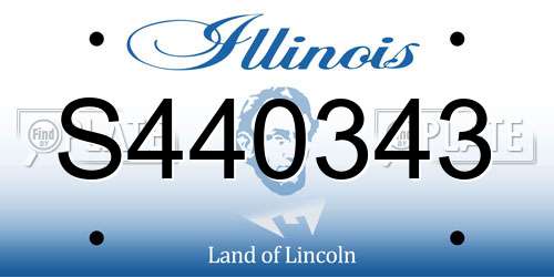 S440343 Illinois License Plate