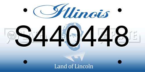 S440448 Illinois License Plate